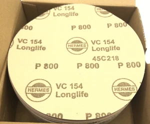 Hermes VC 154 Longlife VEL 150mm Sanding Discs. Abrasive P800.  (100 Pack) - Picture 1 of 3