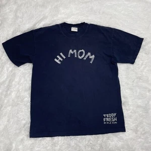 Teddy Fresh Hi Mom / Bye Mom T-Shirt By Hila Klein Mens Size L Large Blue Cotton - Picture 1 of 9