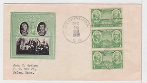 TurtlesTradingPost - Army Navy - 1 Cent Army  #785 1936 FDC- Ioor Cachet - Picture 1 of 1