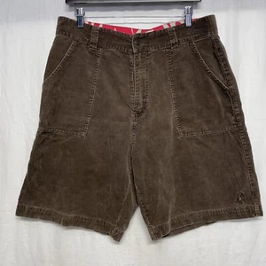 Vintage Mens Toes On The Nose Corduroy Shorts Size 34 Dark Brown Y2K Skater Wale - Picture 1 of 11