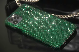 Bling Green Diamond Case Cover F iPhone 14 13 12 Pro Max With SWAROVSKI ELEMENTS - Picture 1 of 12