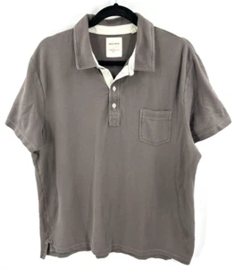 Billy Reid Pensacola Polo Shirt Mens Size L Grey Short Sleeve Washed Golf Casual - Picture 1 of 8