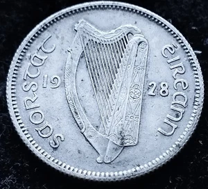 Ireland 1928 | Irish 1 Shilling | Bull | KM.6 | High Grade - Picture 1 of 2
