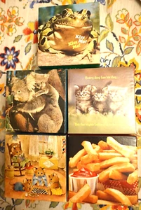 VINTAGE Springbok Mini Jigsaw Puzzles 5- Frog, Cats, Koala, Mice, French Fries - Picture 1 of 6