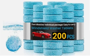 Car Windshield Washer Tablets 200 pcs Washer Fluid Glass & Cleaning Concentrate - Picture 1 of 9