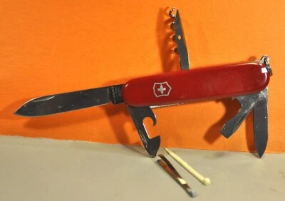 "VICTORINOX"  SPARTAN  RED  c. 2011's   MULTI-TOOL  FOLDING  SWISS  ARMY  KNIFE - Image 1 of 4