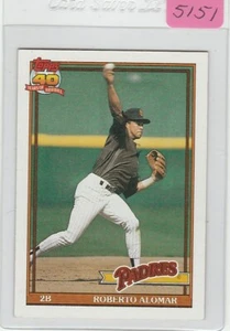 1991  TOPPS  ROBERTO ALOMAR  #315  SAN DIEGO PADRES  BASEBALL CARD - Picture 1 of 2