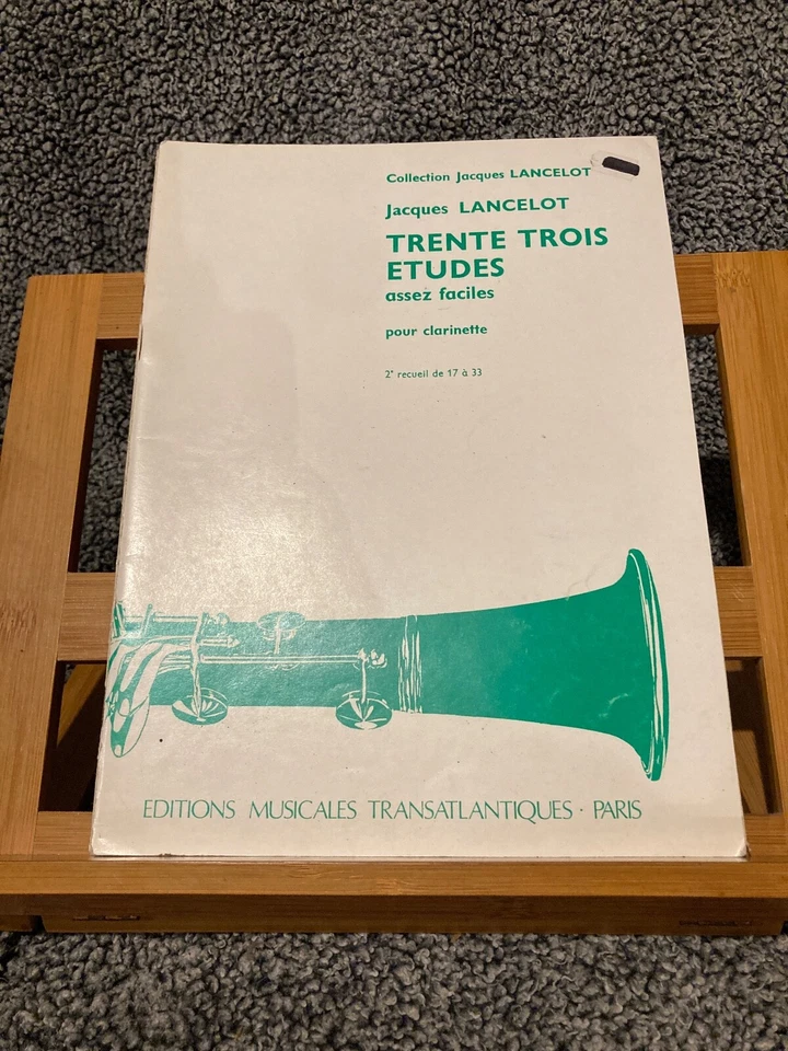 J. Lancelot 33 études assez faciles clarinette vol. 2 partition Transatlantiques - Photo 1/1
