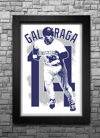 ANDRES GALARRAGA art print/poster COLORADO ROCKIES FREE S&H! JERSEY Cover