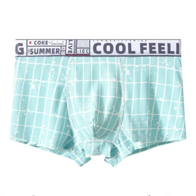 Men's Soft Ice Silk Underwear Breathable Comfort Elastic Cartoon Casual Boxer - Image 1 of 4