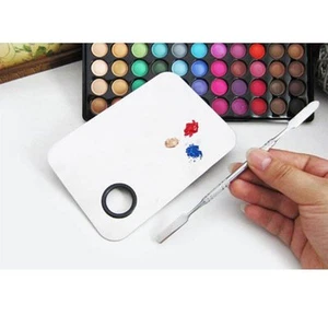 Paleta de mezcla de acrílico para arte en uñas y maquillaje con espátula de acero inoxidable herramienta cosmética - Imagen 1 de 6