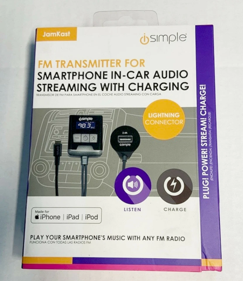 ISFM75 iSimple FM IOS Transmitter Black JamKast -