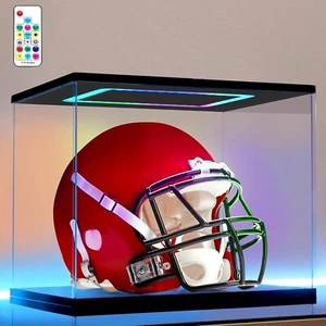 Vitrina Casco Tamaño Completo Acrílico y Luz LED Riddell Fútbol Béisbol Caja - Imagen 1 de 12