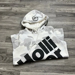 HOLLISTER Pullover Gray Camou Print Hooded Sweatshirt Hoodie Boy's Size XS - Picture 1 of 10