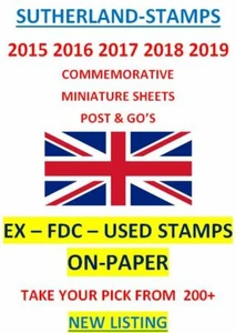 USED Commemoratives EX - FDC - 2015 2016 2017 2018 2019 2020 2021 2022 ON PAPER - Picture 1 of 116
