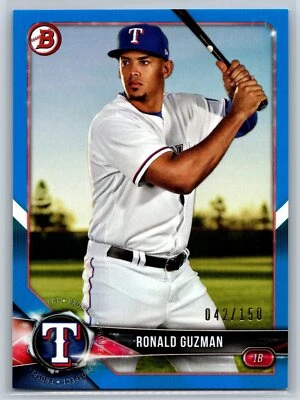2018 Bowman Ronald Guzman Rookie Blue Parallel #/150 RC #BP122 - Image 1 of 2