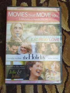 movies that move you 3 movies, Eat Pray Love, The Holiday, Julie And Julia, New - Picture 1 of 3