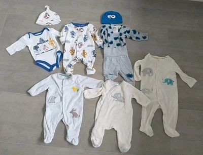 9  Piece Newborn Baby Boy Bundle John Lewis Stars Wars Cookie Monster - Image 1 of 4