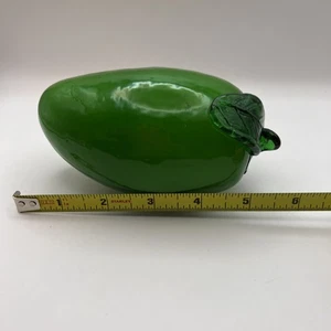 Unbranded Vintage Blown Glass 6" Green Chili Pepper Vegetable Home Décor Figure - Picture 1 of 3