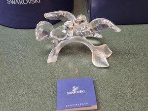 Swarovski crystal figurine Doves Turtledoves Lovebirds 657378 WITH BOX & COA EXC - Picture 1 of 5