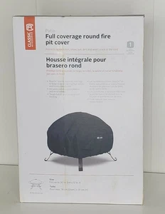 NEU Classic Zubehör Terrasse Vollständige Abdeckung Runde Feuerstelle Abdeckung Schwarz 30" x 12" - Bild 1 von 1