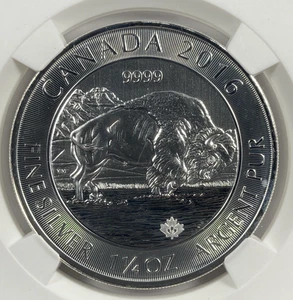 2016 Canada Silver $8 1.25oz Bison. NGC MS 69. F.R. - Picture 1 of 5