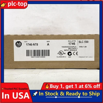 Allen Bradley 1746-NT8 SLC 500 Thermocouple/Millivolt Input Module SER A USA - Image 1 of 3