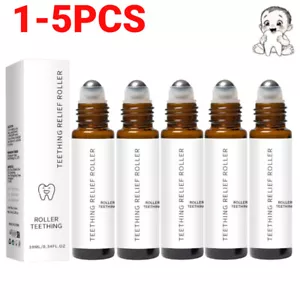 1-5Pcs Teething Roller Oil, Natural Teething Relief Roller for Babies - Picture 1 of 21