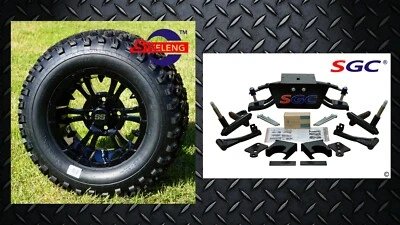 Club Car DS Golf Cart 6" A-Arm Lift Kit + 12" Wheels and 23" Tires 1982-2003 — 第 1/4 张图片