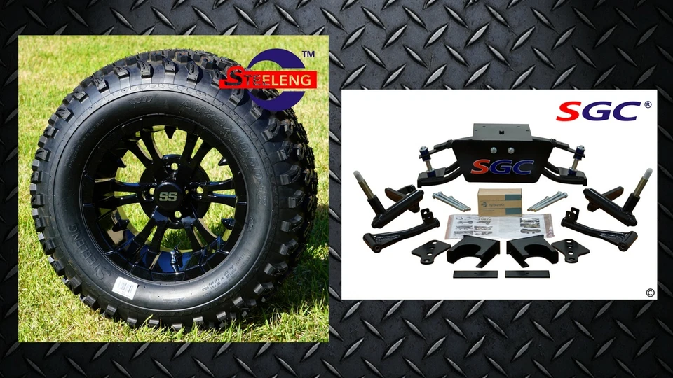 Club Car DS Golf Cart 6" A-Arm Lift Kit + 12" Wheels and 23" Tires 1982-2003 Foto 1 de 4