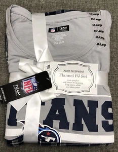 NFL Team Apparel Damen Flanell Pyjama Set TITANS grau/marine Größe 4X-Large Neu mit Etikett - Bild 1 von 5
