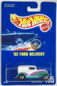 1991 Hot Wheels Blue Card Main line '32 Ford Delivery BW Wheels Collectors #135 - Picture 1 of 2