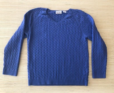 EP Pro Sweater Womens Sz Large Long Sleeve Periwinkle Purple Cable Knit Pullover - Image 1 of 4