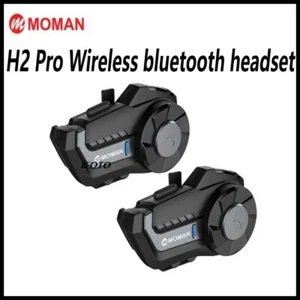 MOMAN H2S Helmet Intercom System Motorcycle Helmet Wireless Headset Headphone - Picture 1 of 9