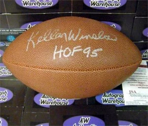 Kellen Winslow autographed Football inscribed HOF 95 Notre Dame SD Chargers JSA - Picture 1 of 1