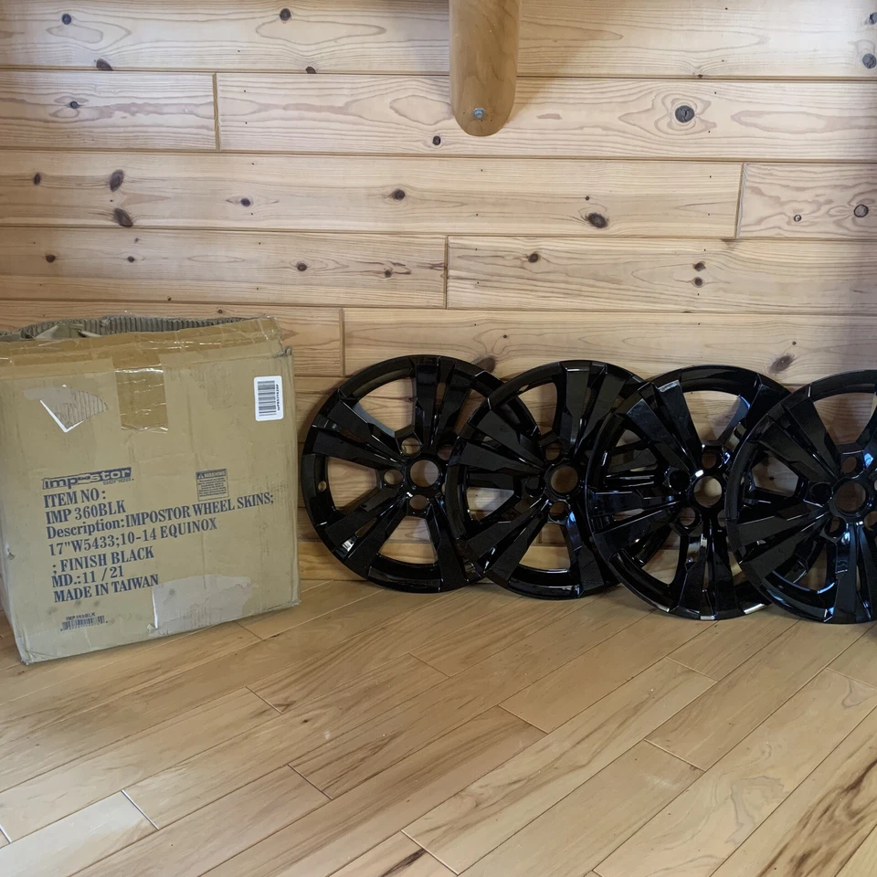 Novo 2010-2014 Chevrolet Equinox Black Impostor Wheel Skins IMP 360BLK 17” W5433 - Imagem 1 de 4