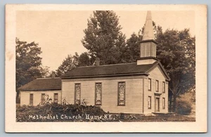 Postcard Methodist Church Hume New York Real Photo RPPC - Picture 1 of 2