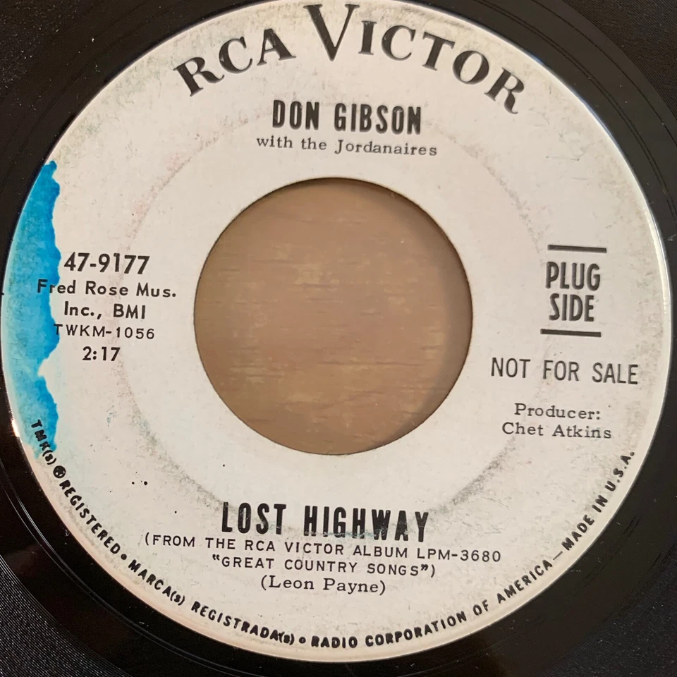 Don Gibson & The Jordanaires - Lost Highway / 7" - US-Pressing 1967 - Promo Copy - Bild 1 von 1