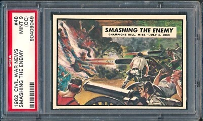 1962 Topps Civil War News #48: Smashing the Enemy ~ PSA 9 oc - Image 1 of 2