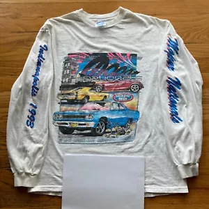 MAGLIA MANICA LUNGA MOPAR NATIONALS 1993 VINTAGE auto sportiva hot rod indy 500 - Foto 1 di 6