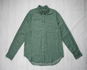 Gitman Vintage $220 Brushed Emerald Green Chambray Shirt Button Down Collar XXL - Picture 1 of 7