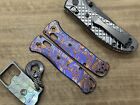 Sunrise Heat Ano Engraved Titanium Scales For Benchmade Bugout 535