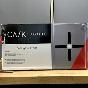 Black Ceiling Fan Cask Industries CF104 Nickel chrome 4 blades CF104 - Picture 1 of 1