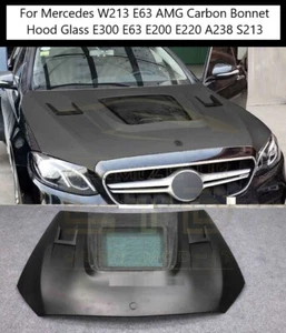 Para Mercedes W213 AMG Line ACERO capó capucha vidrio E300 E53 E200 E220 A238 S213 - Imagen 1 de 2