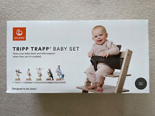 New Boxed STOKKE Tripp Trapp Highchair Baby Set - HAZY GREY RRP £52 *BNIB!*