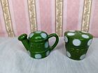Vintage Plastic Salt And Pepper Shakers Water Pail And Planter Green And Cute