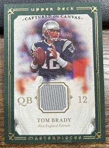Tom Brady 2008 Upper Deck Capolavori Catturati Su Tela #CC1 Gioco Indossato - Foto 1 di 3