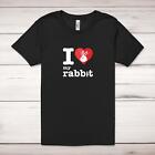 I Love My Rabbit Adult T-Shirt