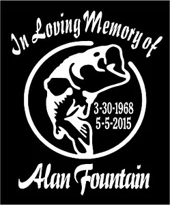 Calcomanía de vinilo personalizada para ventana de coche In Loving Memory of Calcomanía lubina - Imagen 1 de 4