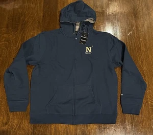 Navy Midshipmen Hoodie Zip Up Sweatshirt Men’s XL Top of the World Blue New - Picture 1 of 7